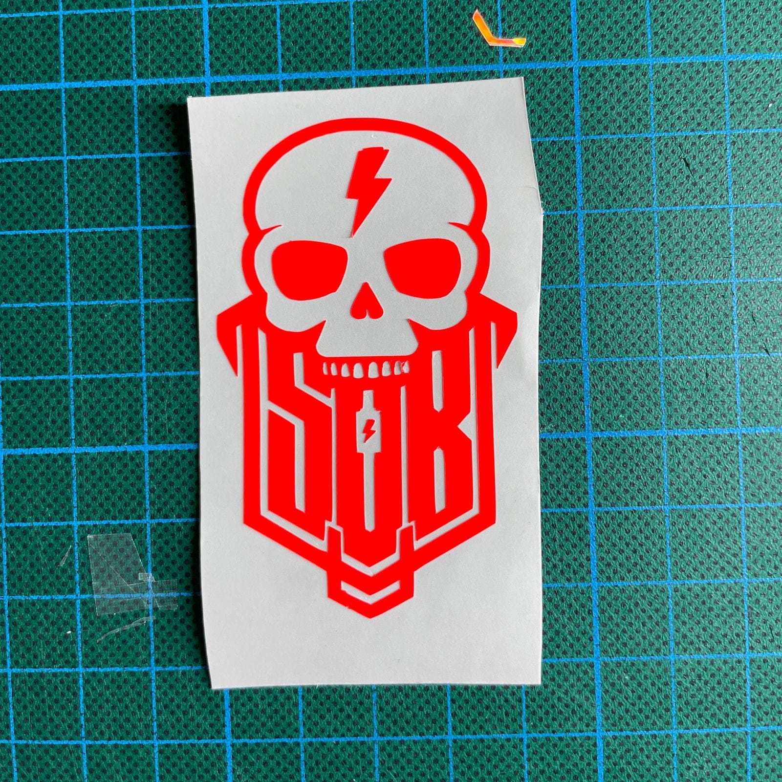 Sons of Battery® - E-MTB Brand & Community Folien & Sticker Neonrot / 11 x 7 cm Skullgang - SoB - E-Bike-Community