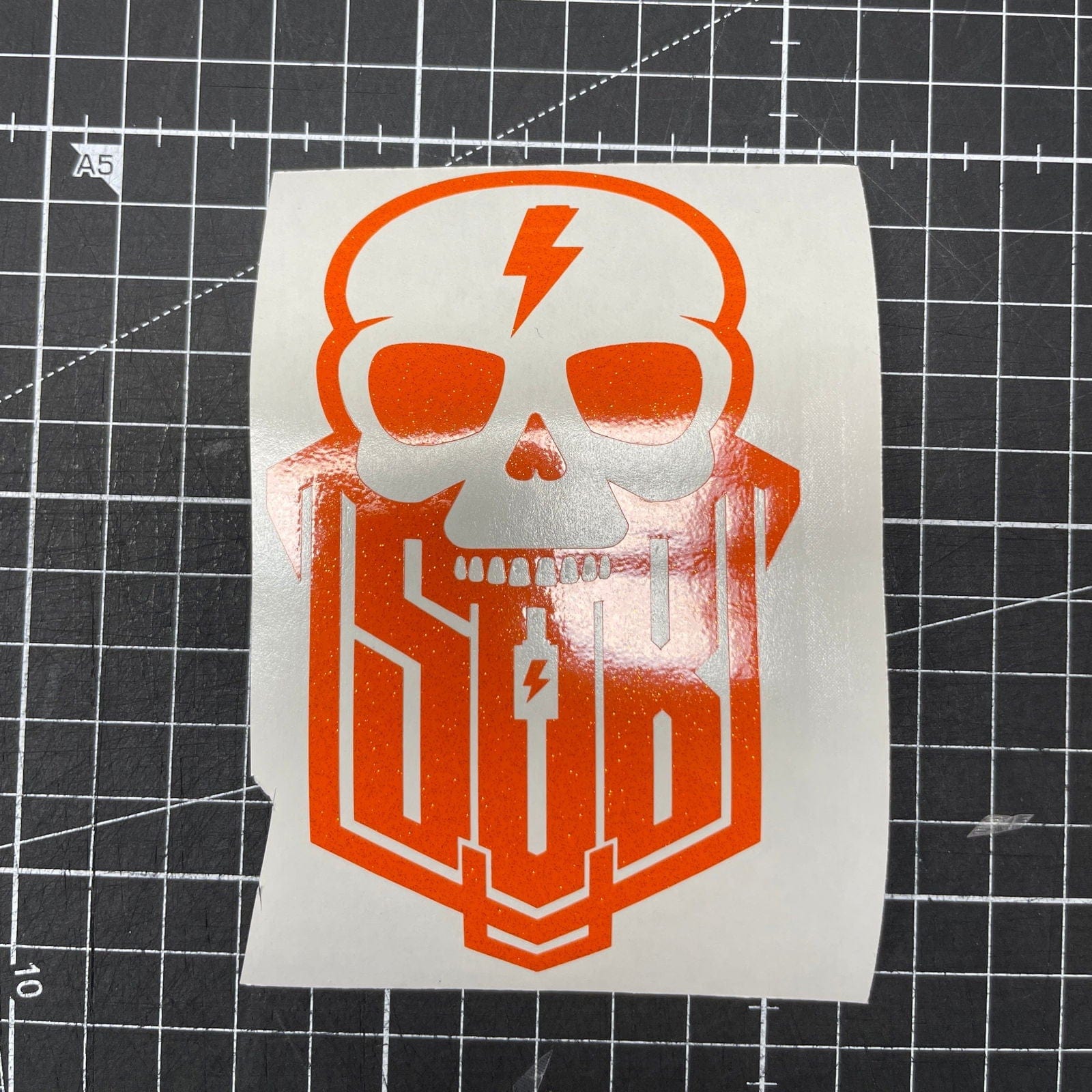 Sons of Battery® - E-MTB Brand & Community Folien & Sticker Orange (Glitzer) / 11 x 7 cm Skullgang - SoB - E-Bike-Community