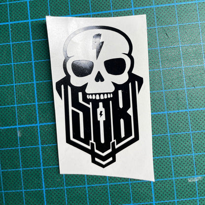 Sons of Battery® - E-MTB Brand & Community Folien & Sticker Schwarz (Glanz) / 11 x 7 cm Skullgang - SoB - E-Bike-Community