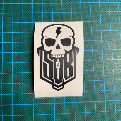 Sons of Battery® - E-MTB Brand & Community Folien & Sticker Schwarz (Matt) / 11 x 7 cm Skullgang - SoB - E-Bike-Community