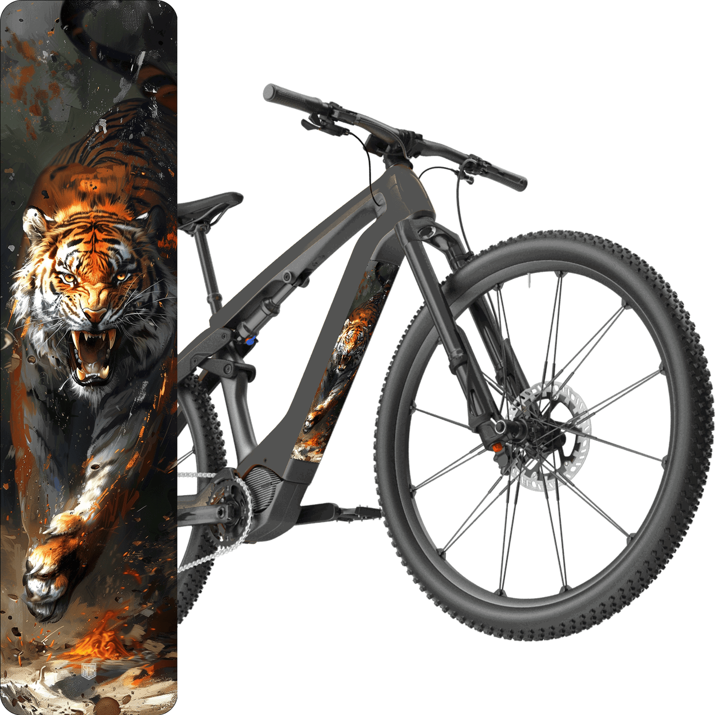 Sons of Battery® - E-MTB Brand & Community Folien & Sticker Tiger -  Akku Abdeckung Cover Universal / Schutzfolie / für alle E-Bikes E-Bike-Community