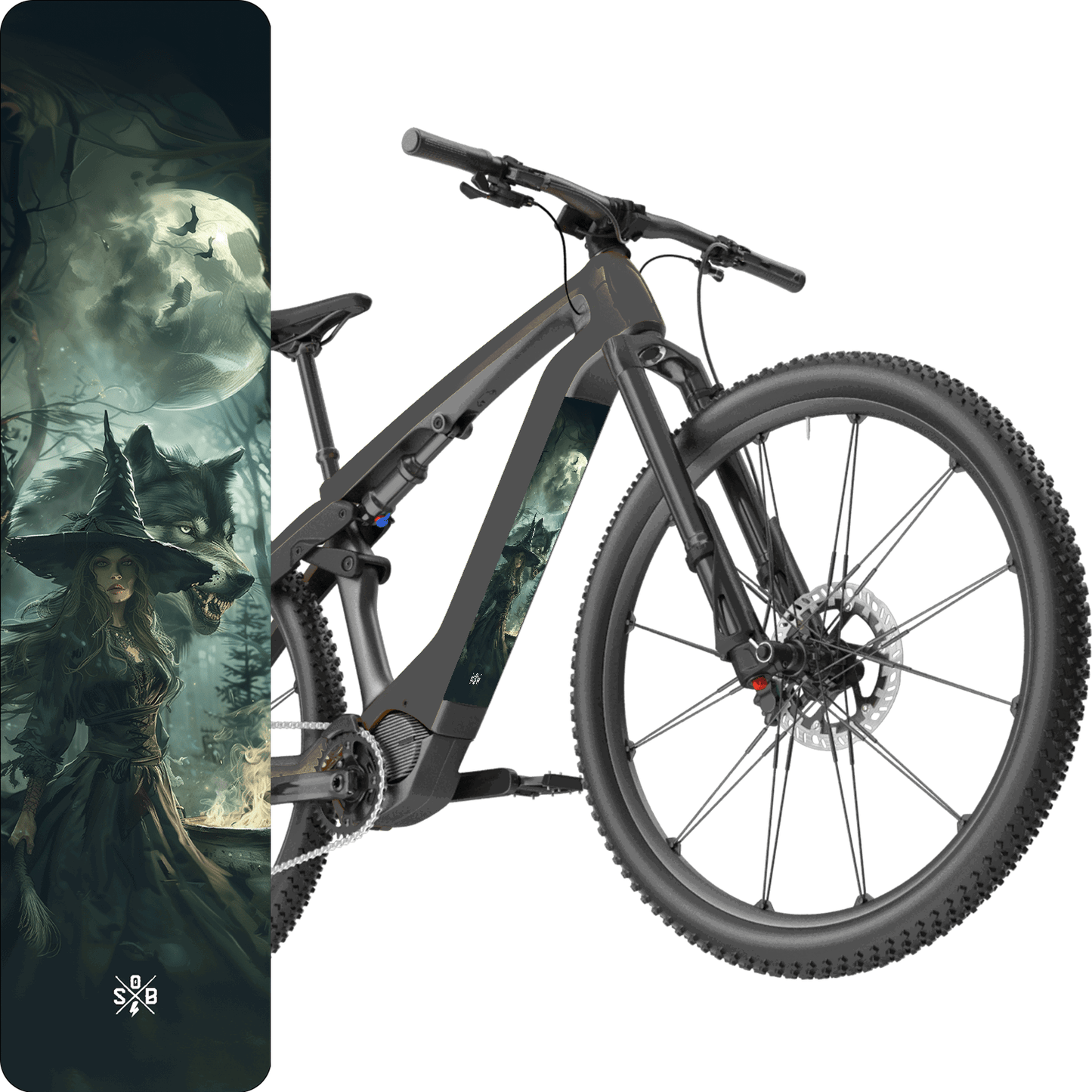 Sons of Battery® - E-MTB Brand & Community Folien & Sticker Witch / Hexe -  Akku Abdeckung Cover Universal / Schutzfolie /  für alle E-Bikes E-Bike-Community