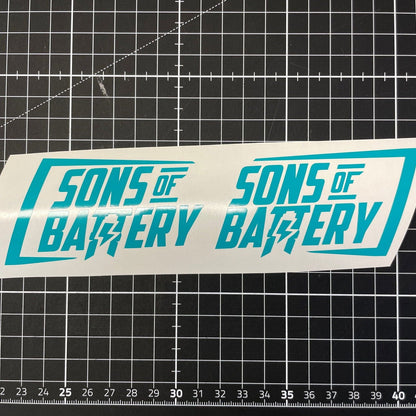 Sons of Battery - E-MTB Brand & Community Folien Türkis Seitliches Folien Branding - SoB - E-Bike-Community