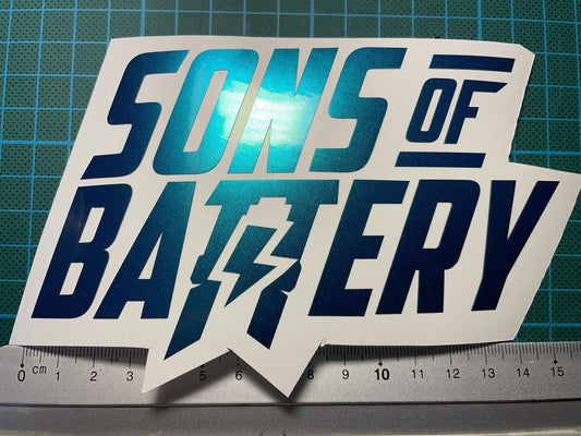 Sons of Battery - E-MTB Brand & Community Folien Ultramarine Violett Sons of Battery - Logo - Groß -  Folienplot E-Bike-Community