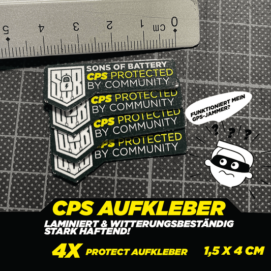 Sons of Battery - E-MTB Brand & Community Folien und Sticker CPS PROTECTION Sticker 4er Pack - SoB - E-Bike-Community