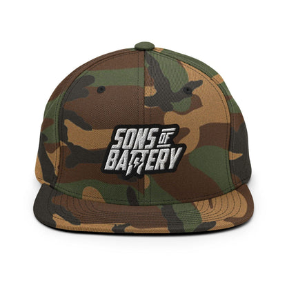 Sons of Battery® - E-MTB Brand & Community Grün Camouflage BOLD Snapback E-Bike-Community