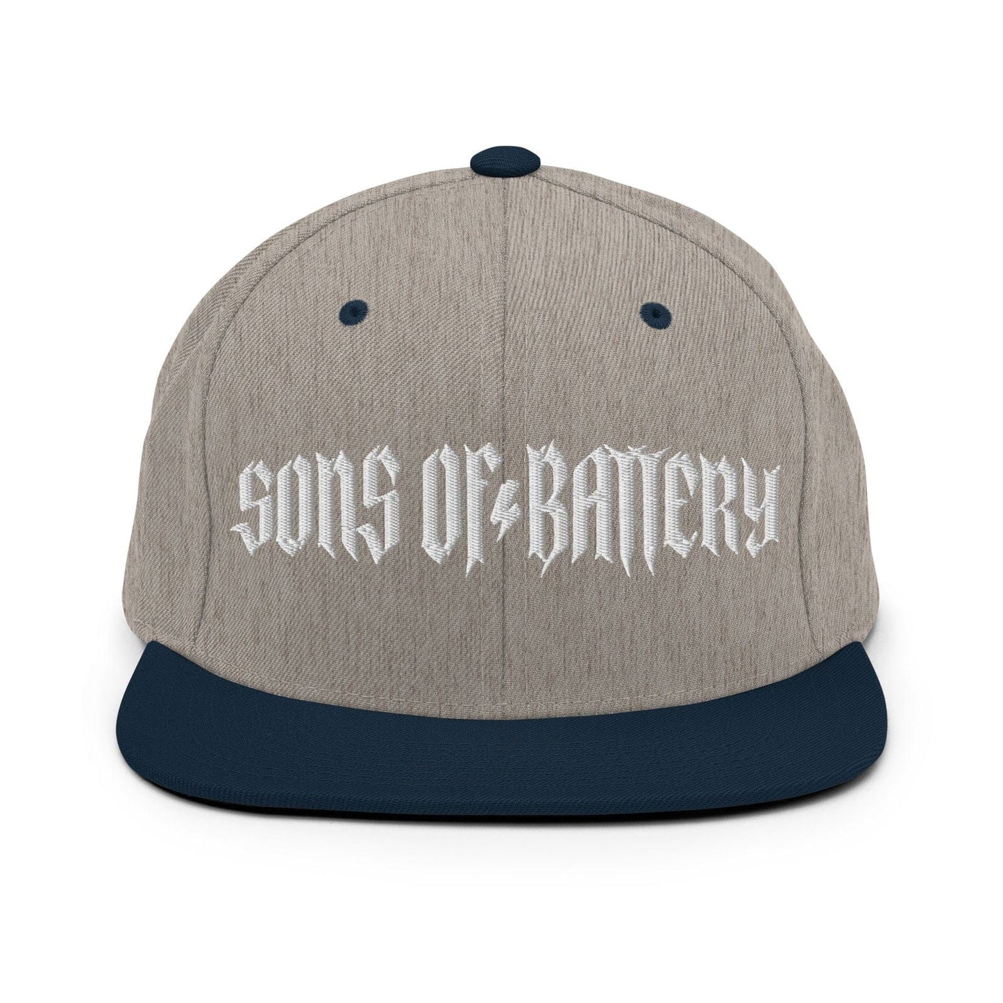 Sons of Battery® - E-MTB Brand & Community Heather Grau/ Navy ROUGH - Snapback-Cap E-Bike-Community