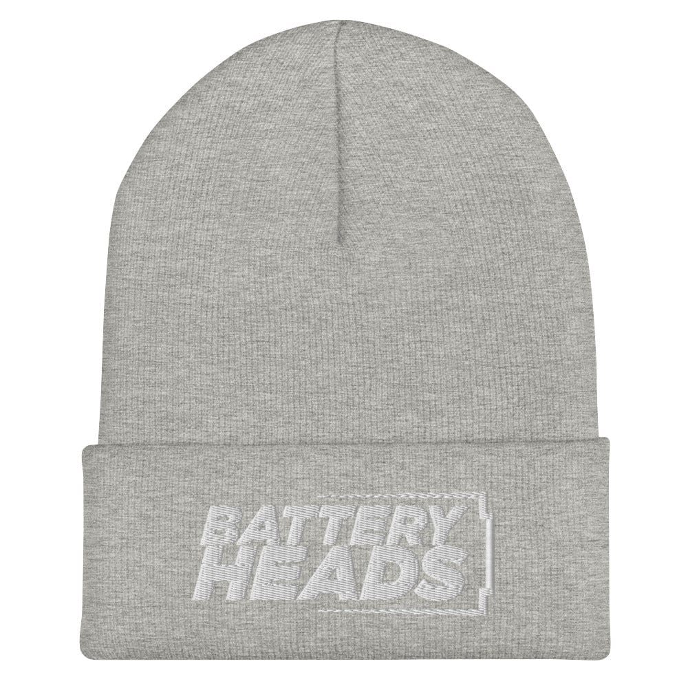 Sons of Battery® - E-MTB Brand & Community Heather Grau Umgeschlagene Beanie - Battery Heads E-Bike-Community