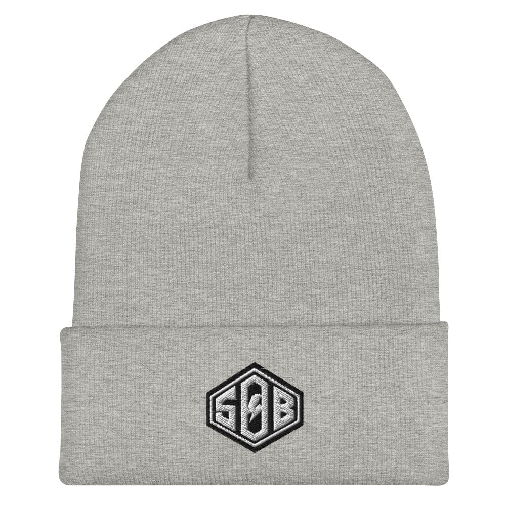 Sons of Battery® - E-MTB Brand & Community Heather Grau Umgeschlagene Beanie - Diamond E-Bike-Community