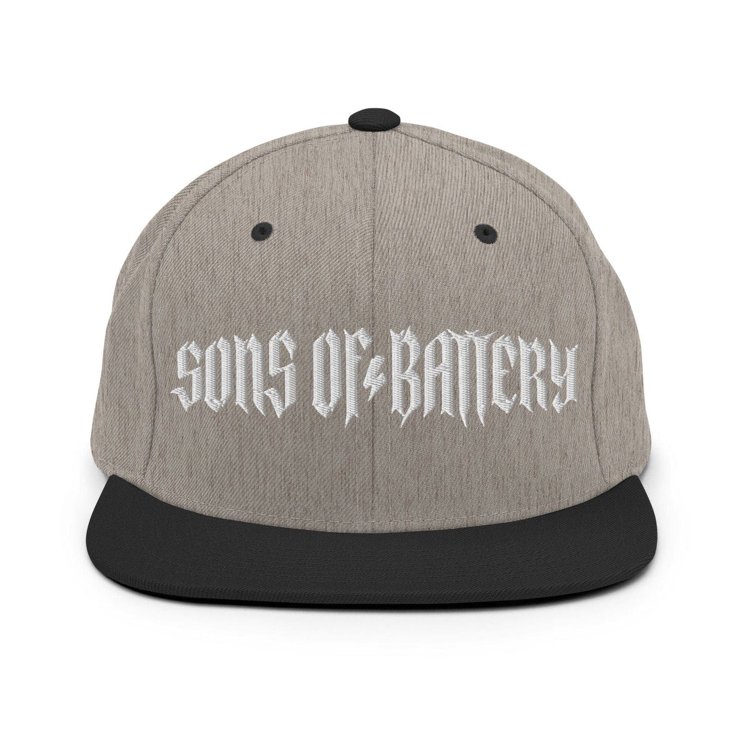 Sons of Battery® - E-MTB Brand & Community Heather/ Schwarz ROUGH - Snapback-Cap E-Bike-Community