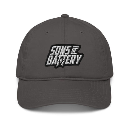 Sons of Battery® - E-MTB Brand & Community Holzkohle Bestickte BOLD Cap zum einstellen E-Bike-Community