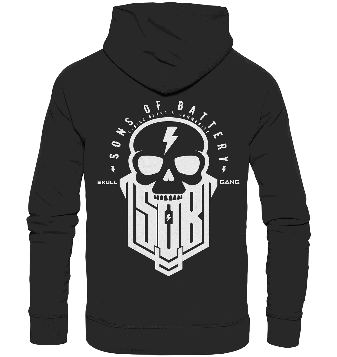 Sons of Battery® - E-MTB Brand & Community Hoodies Black / XS SoB Skullgang White - Organic Hoodie E-Bike-Community