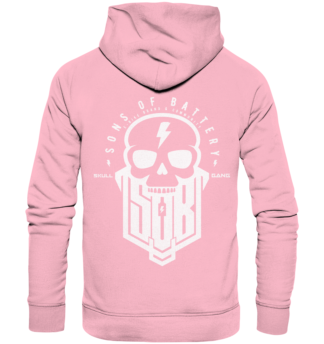 Sons of Battery® - E-MTB Brand & Community Hoodies Cotton Pink / XS SoB Skullgang White - Organic Hoodie E-Bike-Community