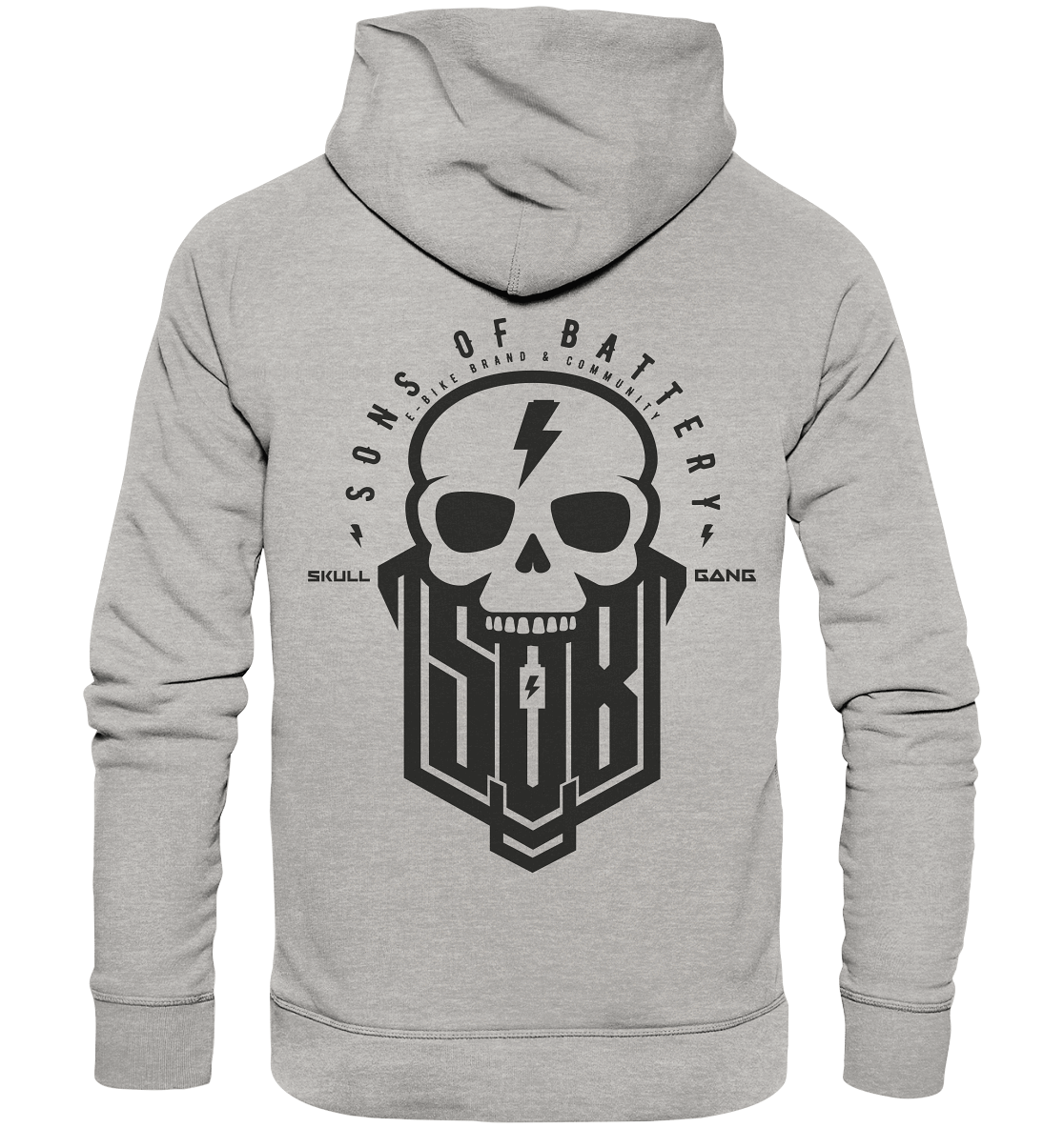 Sons of Battery® - E-MTB Brand & Community Hoodies Heather Grey / XS SoB Skullgang - Organic Hoodie E-Bike-Community