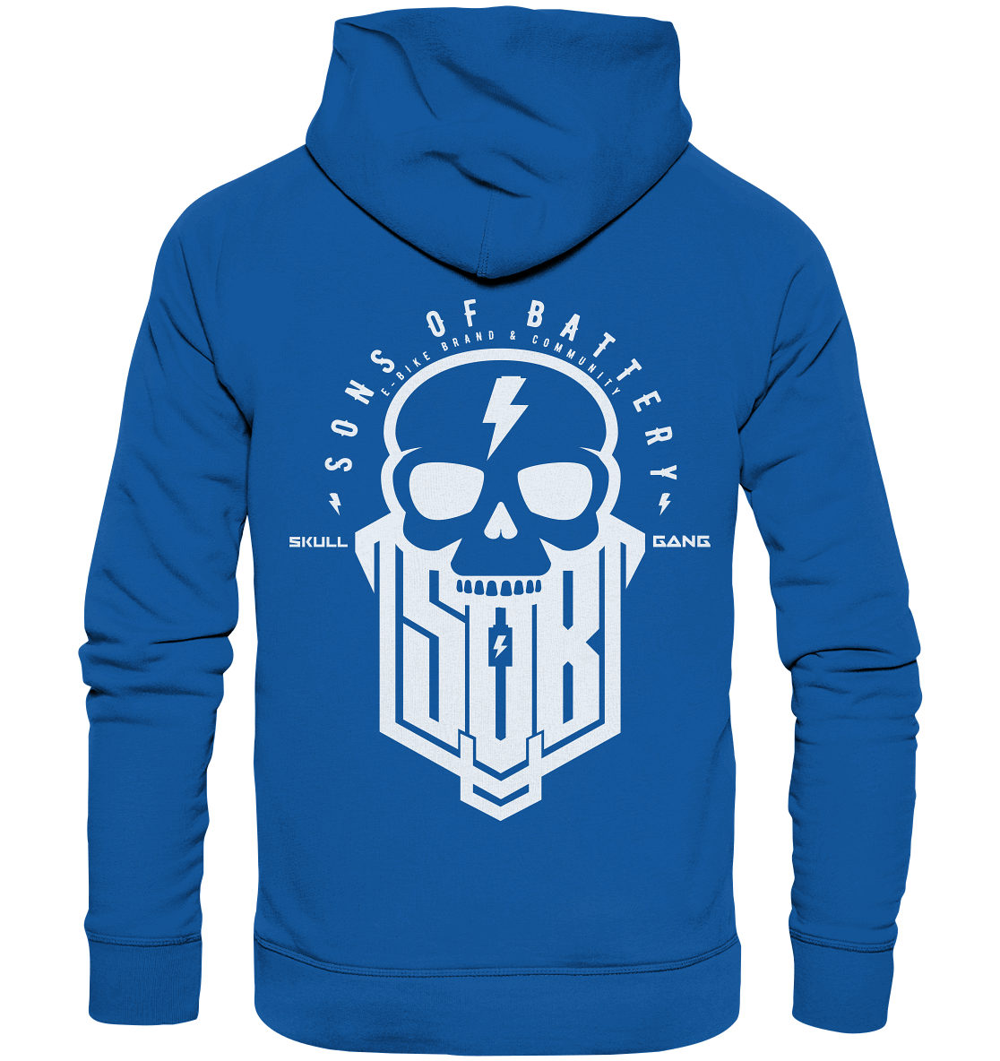 Sons of Battery® - E-MTB Brand & Community Hoodies Royal Blue / XS SoB Skullgang White - Organic Hoodie E-Bike-Community