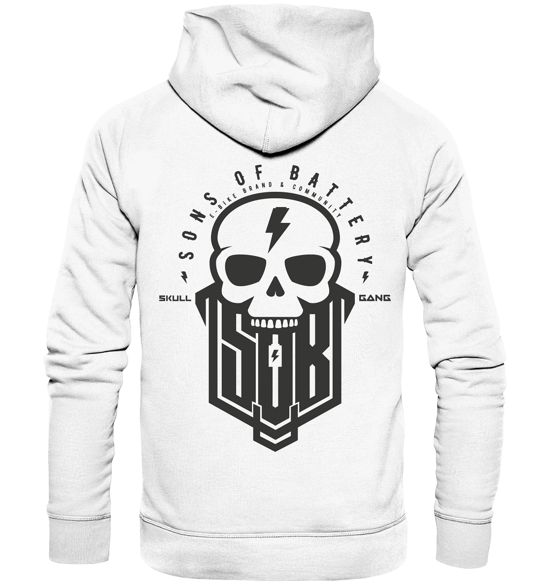 Sons of Battery® - E-MTB Brand & Community Hoodies White / XS SoB Skullgang - Organic Hoodie E-Bike-Community