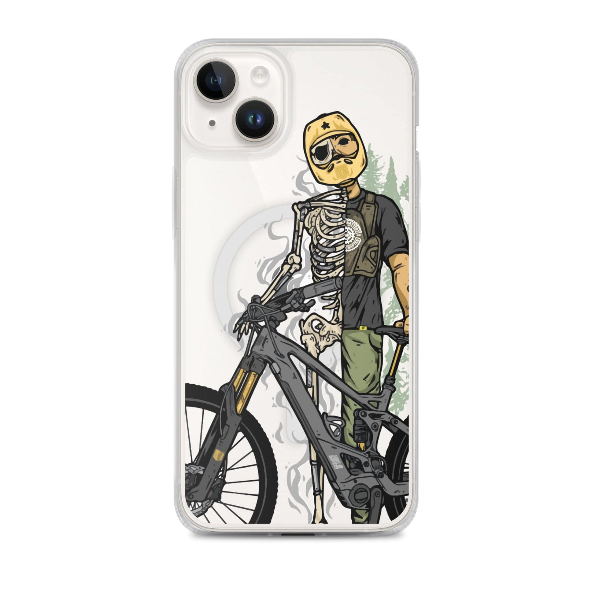 Sons of Battery® - E-MTB Brand & Community iPhone 14 Plus Shred or Alive - Transparente iPhone®-Hülle mit MagSafe® E-Bike-Community