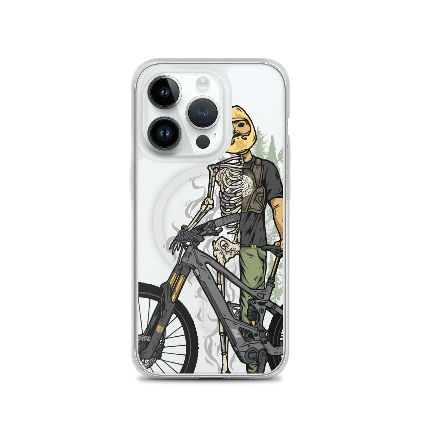 Sons of Battery® - E-MTB Brand & Community iPhone 14 Pro Shred or Alive - Transparente iPhone®-Hülle mit MagSafe® E-Bike-Community