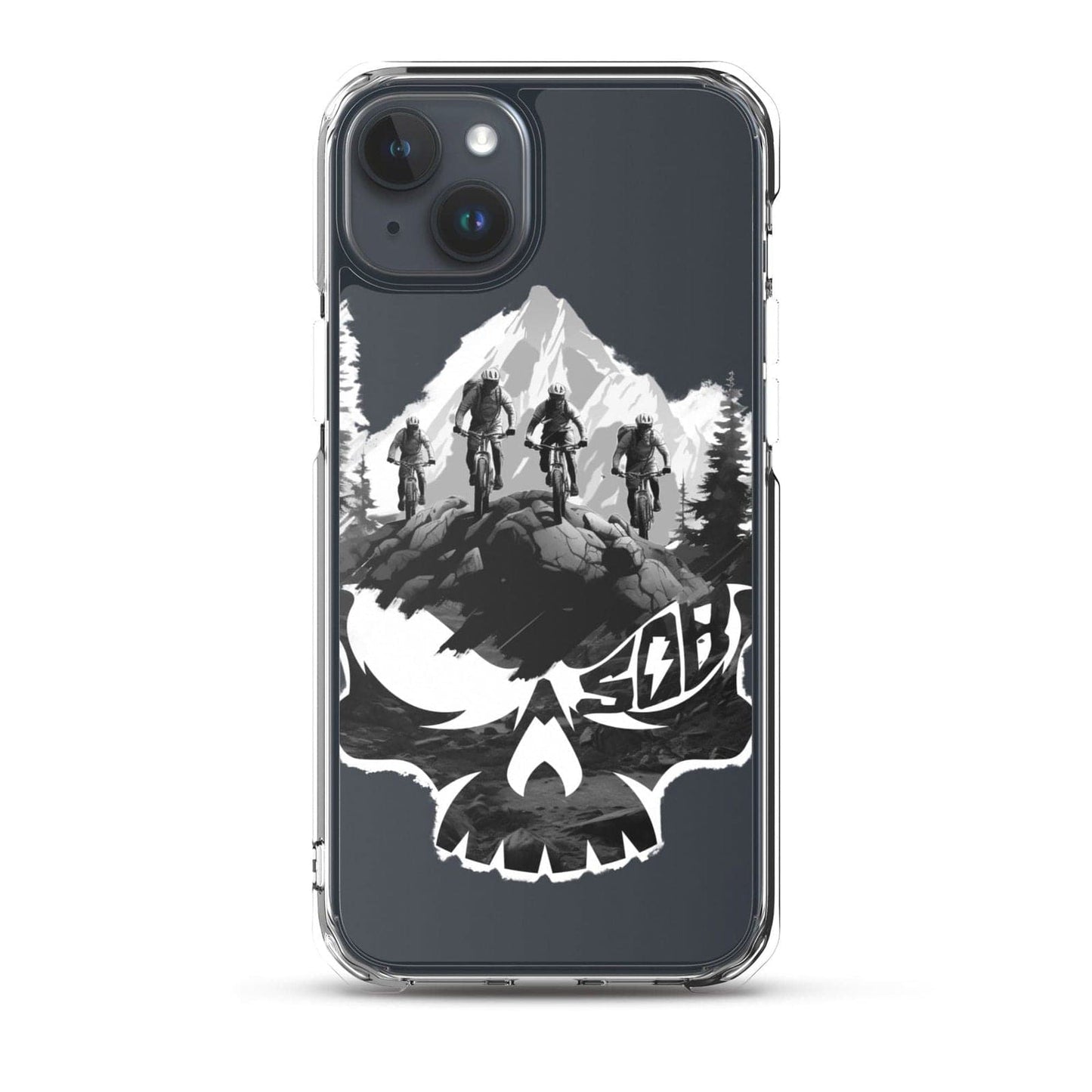 Sons of Battery® - E-MTB Brand & Community iPhone 15 Plus Skullgang Rider iPhone-Hülle E-Bike-Community