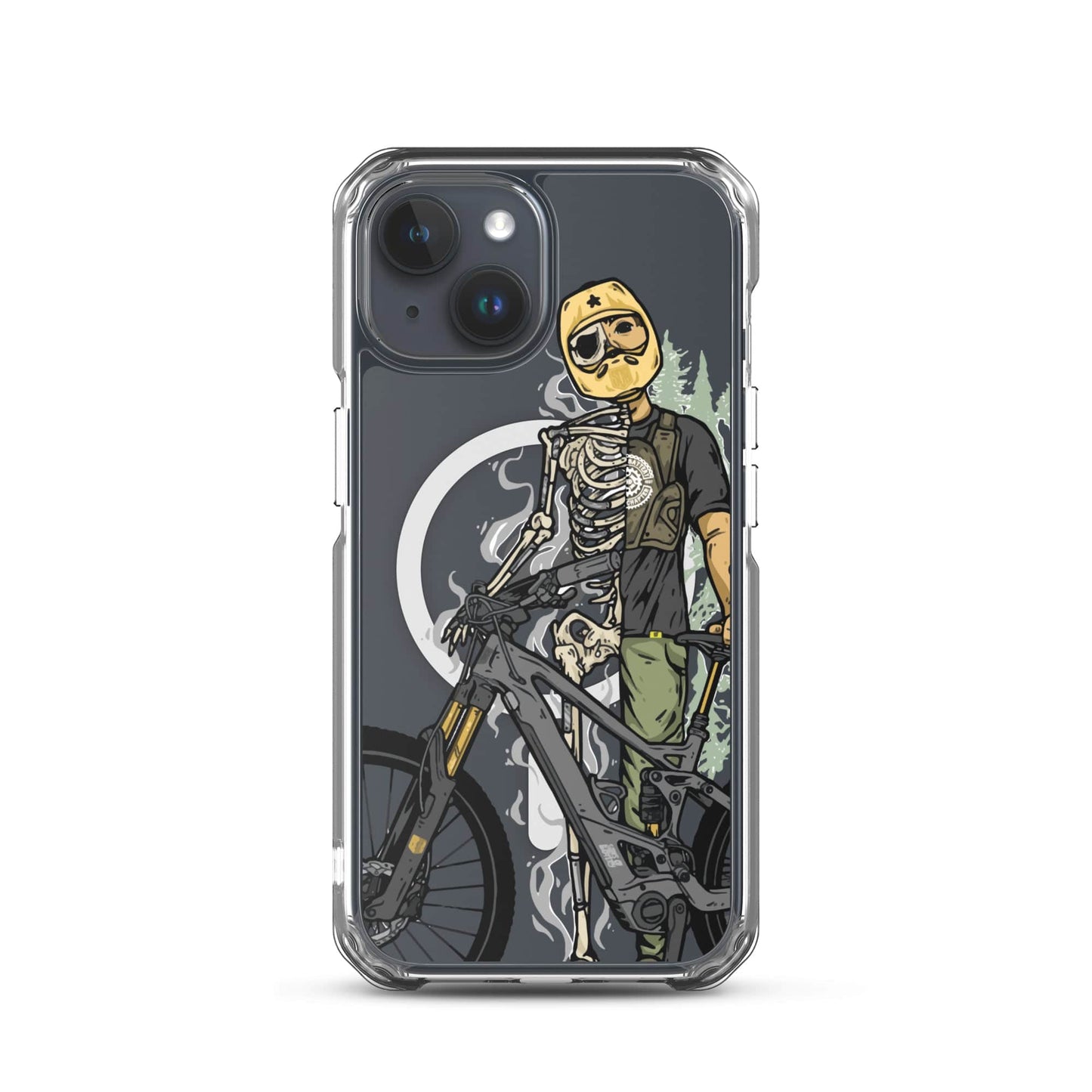 Sons of Battery® - E-MTB Brand & Community iPhone 15 Shred or Alive - Transparente iPhone®-Hülle mit MagSafe® E-Bike-Community