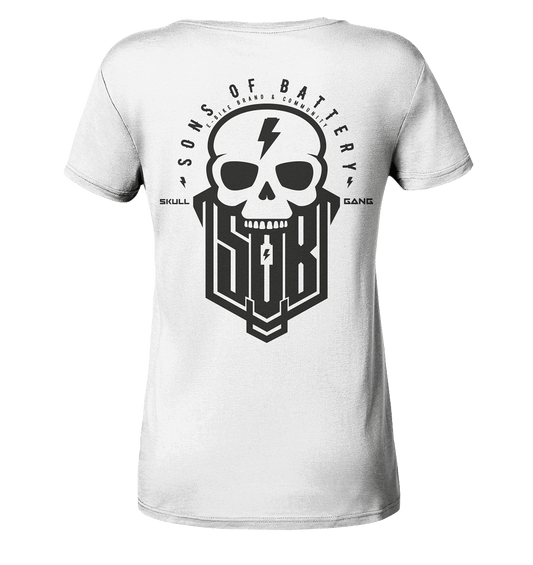 Sons of Battery® - E-MTB Brand & Community Lady-Shirts White / XS SoB Skullgang - Ladies Organic Shirt E-Bike-Community