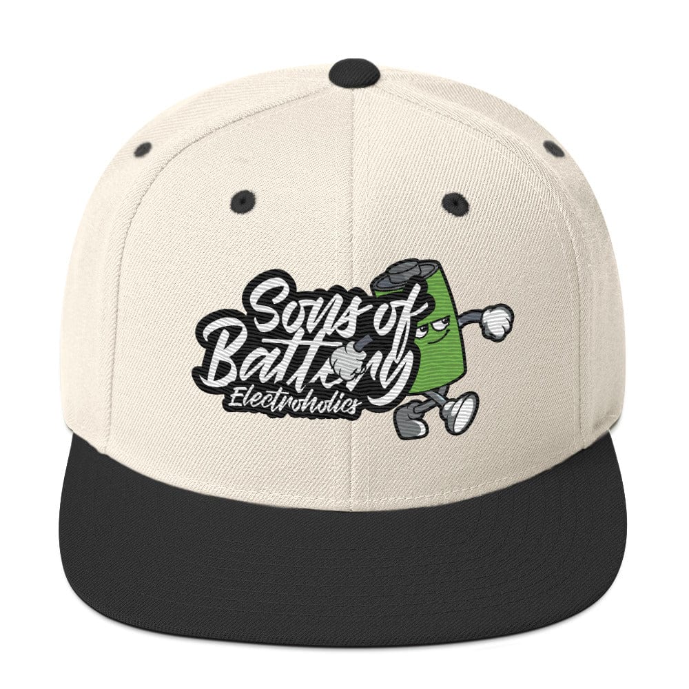 Sons of Battery® - E-MTB Brand & Community Natürlich/ Schwarz Batt Boy for Life - Snapback-Cap E-Bike-Community