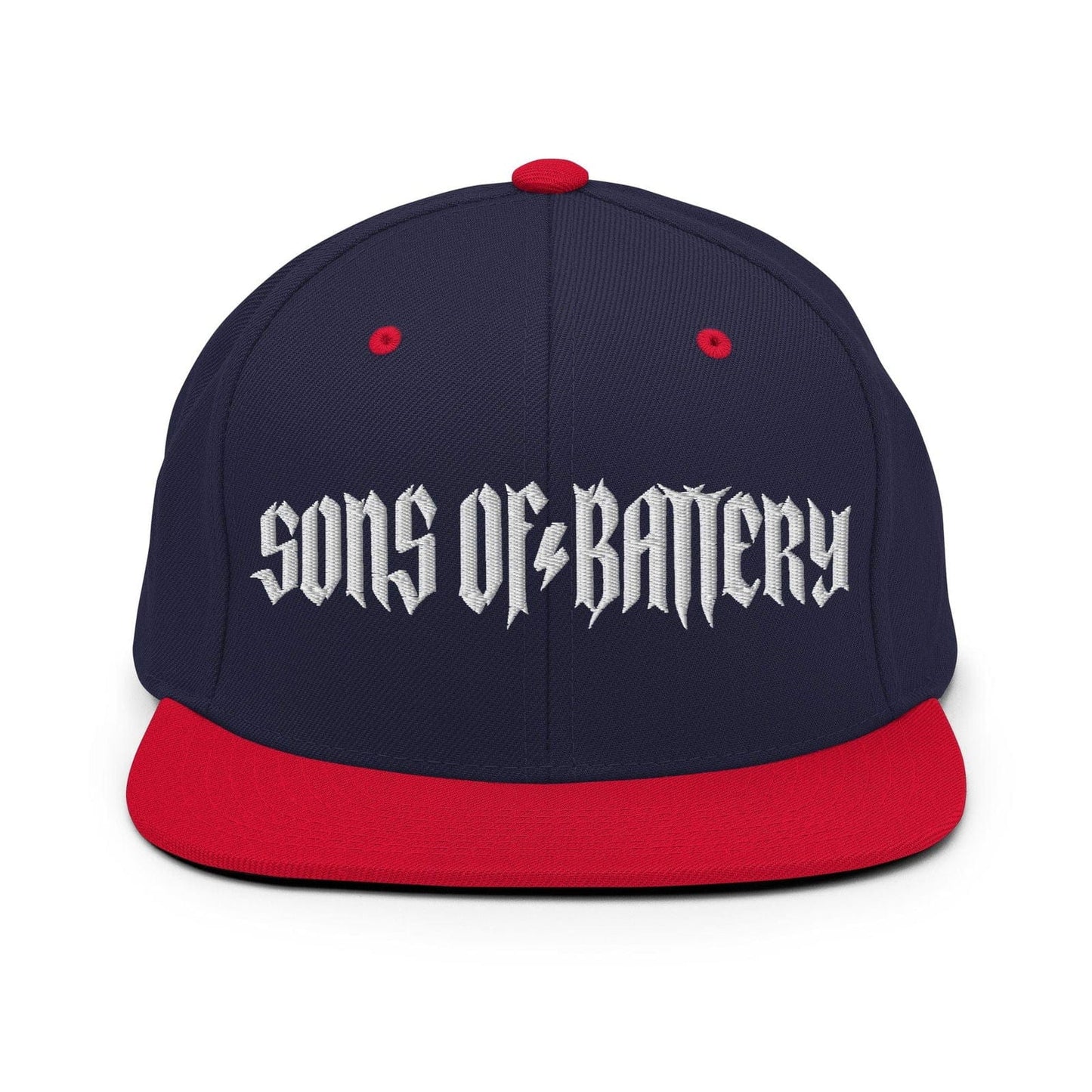 Sons of Battery® - E-MTB Brand & Community Navy/ Rot ROUGH - Snapback-Cap E-Bike-Community