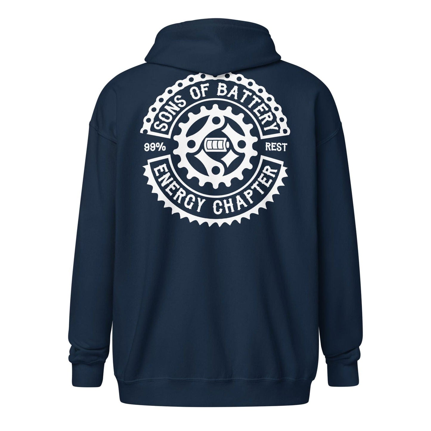 Sons of Battery® - E-MTB Brand & Community Navy / S Original Sons of Battery - Unisex Heavy-Blend Zip Hoodie E-Bike-Community