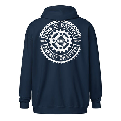 Sons of Battery® - E-MTB Brand & Community Navy / S Original Sons of Battery - Unisex Heavy-Blend Zip Hoodie E-Bike-Community