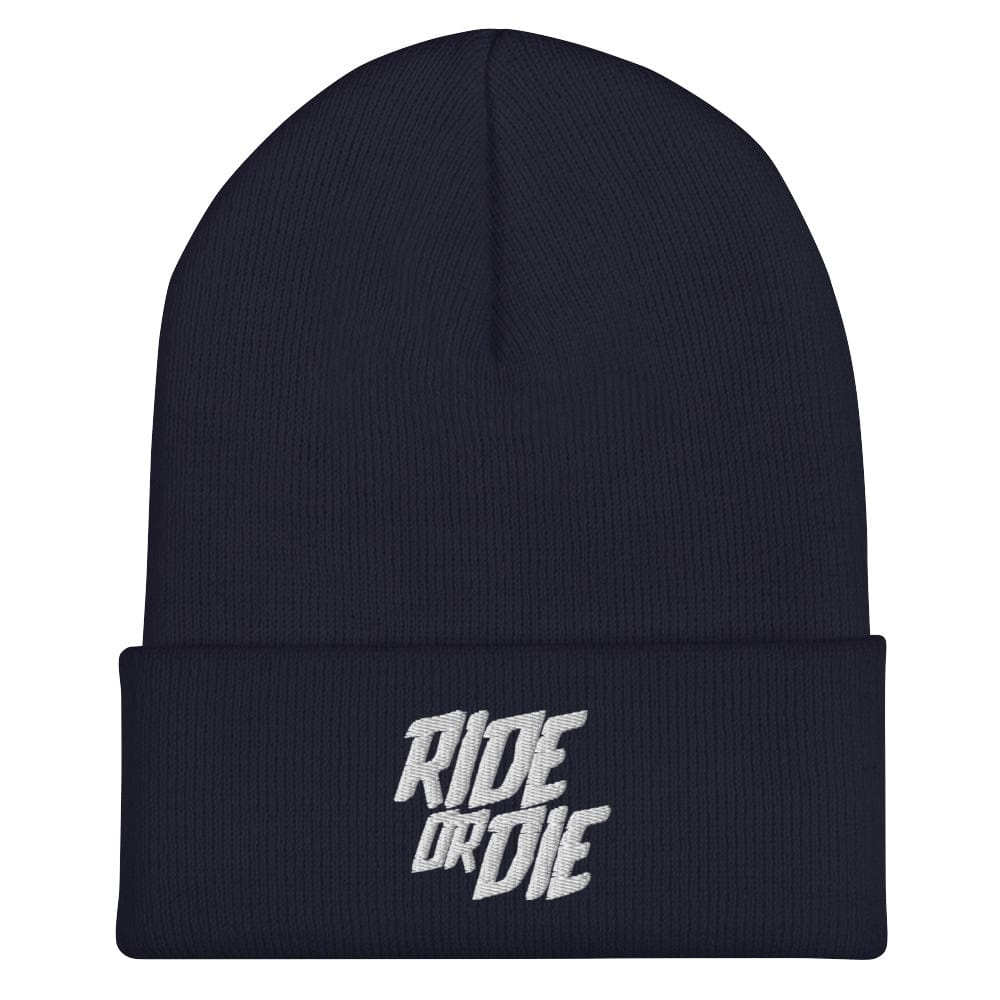 Sons of Battery® - E-MTB Brand & Community Navy Umgeschlagene Beanie - Ride or Die E-Bike-Community