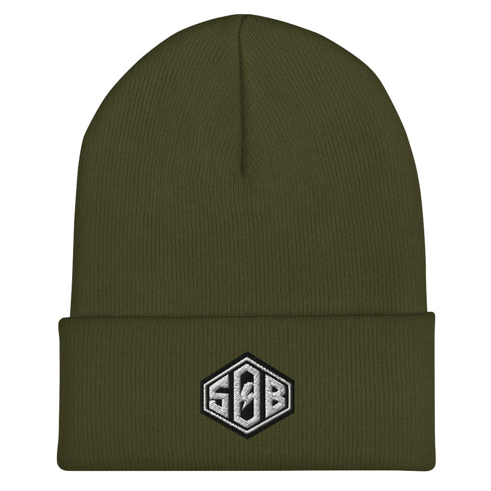 Sons of Battery® - E-MTB Brand & Community Olive Umgeschlagene Beanie - Diamond E-Bike-Community