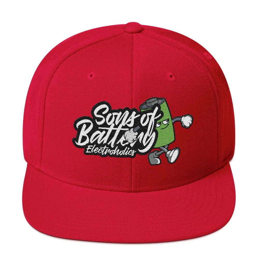 Sons of Battery® - E-MTB Brand & Community Rot Batt Boy for Life - Snapback-Cap E-Bike-Community