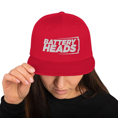 Sons of Battery® - E-MTB Brand & Community Rot Battery Heads - Snapback-Cap E-Bike-Community