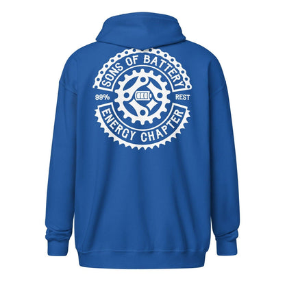 Sons of Battery® - E-MTB Brand & Community Royal / S Original Sons of Battery - Unisex Heavy-Blend Zip Hoodie E-Bike-Community