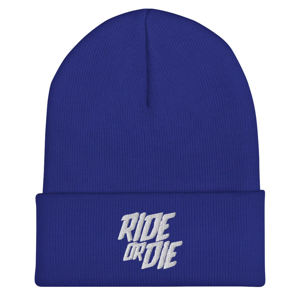 Sons of Battery® - E-MTB Brand & Community Royal Umgeschlagene Beanie - Ride or Die E-Bike-Community