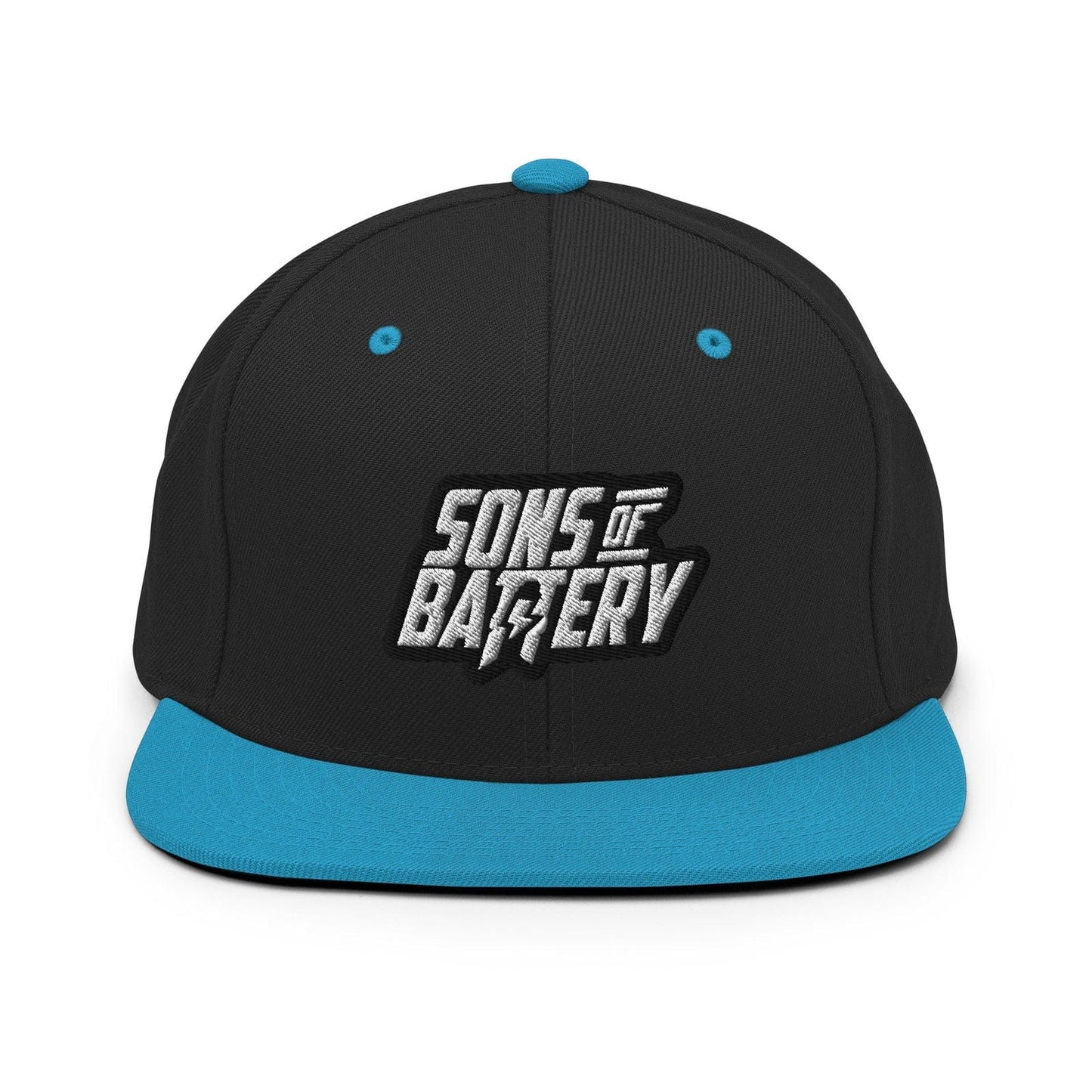 Sons of Battery® - E-MTB Brand & Community Schwarz/ Blaugrün BOLD Snapback E-Bike-Community