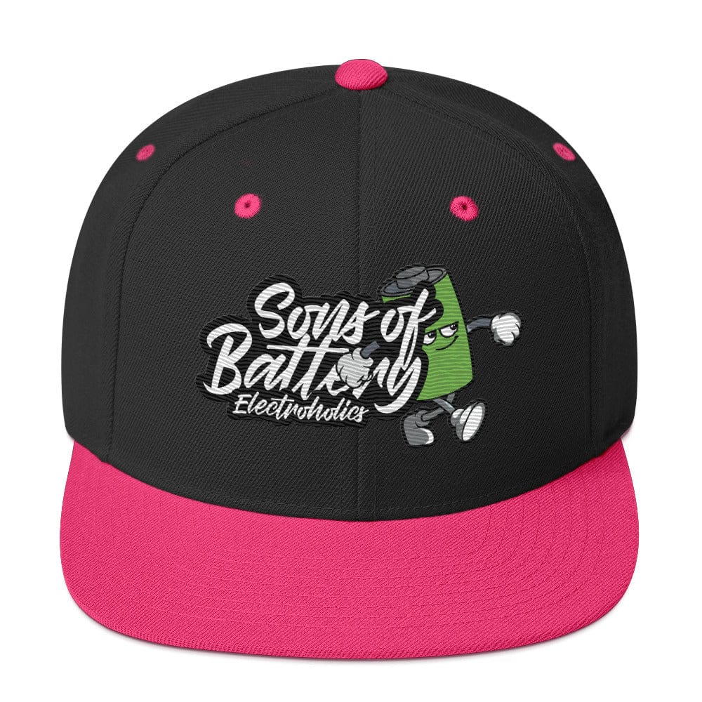 Sons of Battery® - E-MTB Brand & Community Schwarz/ Neonpink Batt Boy for Life - Snapback-Cap E-Bike-Community