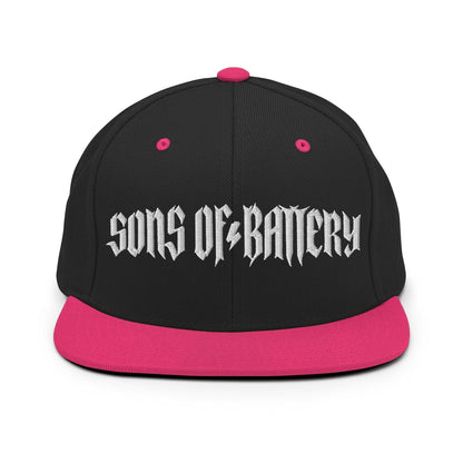 Sons of Battery® - E-MTB Brand & Community Schwarz/ Neonpink ROUGH - Snapback-Cap E-Bike-Community