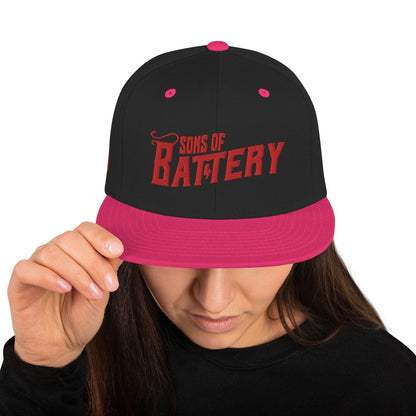 Sons of Battery® - E-MTB Brand & Community Schwarz/ Neonpink Snapback-Cap E-Bike-Community