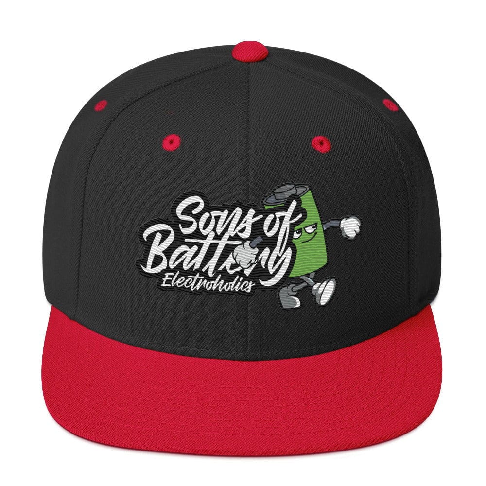 Sons of Battery® - E-MTB Brand & Community Schwarz/ Rot Batt Boy for Life - Snapback-Cap E-Bike-Community