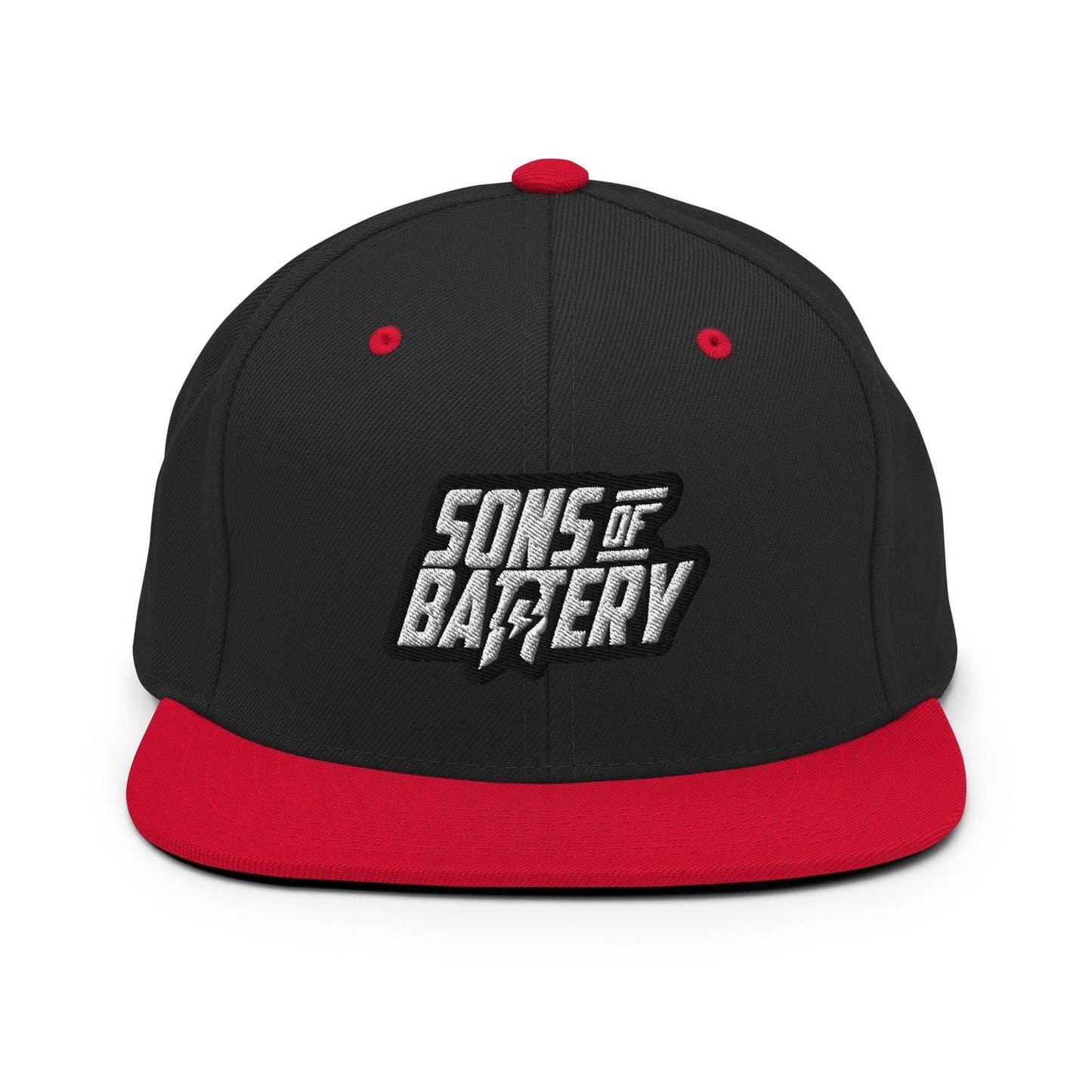 Sons of Battery® - E-MTB Brand & Community Schwarz/ Rot BOLD Snapback E-Bike-Community