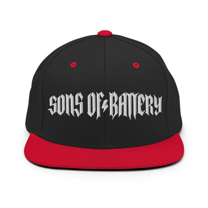 Sons of Battery® - E-MTB Brand & Community Schwarz/ Rot ROUGH - Snapback-Cap E-Bike-Community