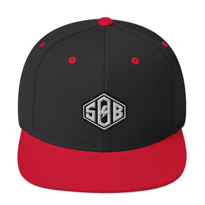 Sons of Battery® - E-MTB Brand & Community Schwarz/ Rot SoB Diamond - Snapback-Cap E-Bike-Community