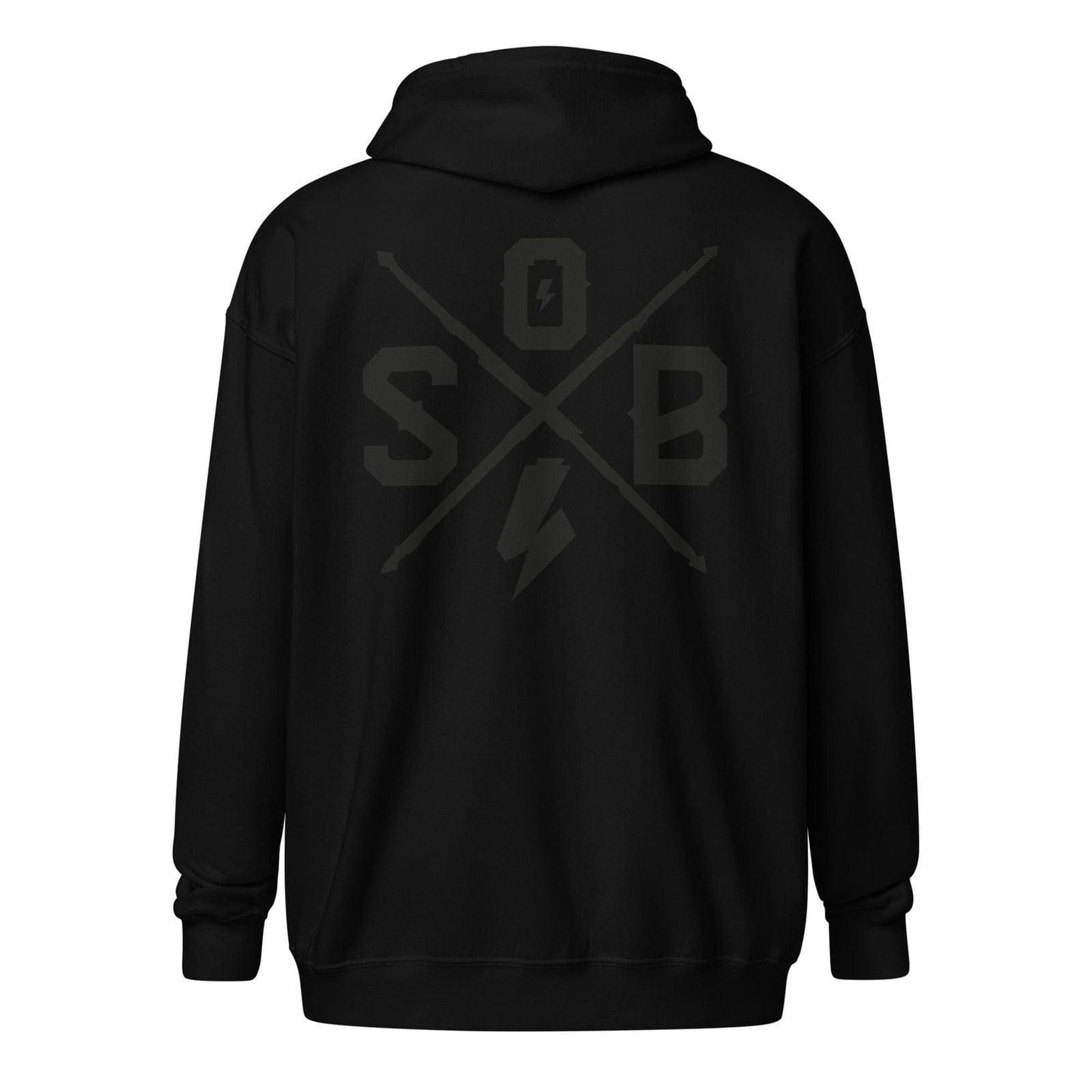 Sons of Battery® - E-MTB Brand & Community Schwarz / S Cross - Unisex Heavy-Blend Zip Hoodie E-Bike-Community