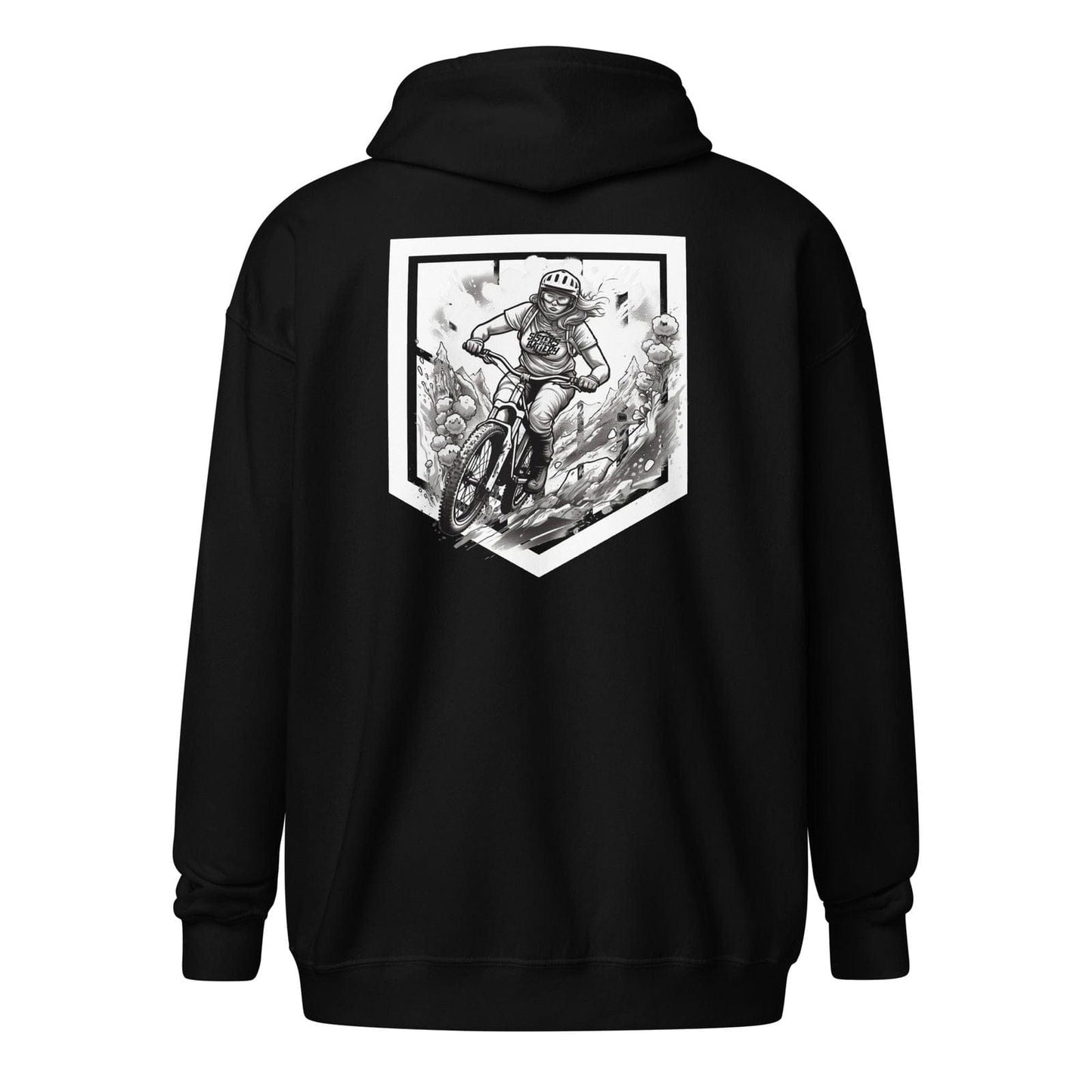 Sons of Battery® - E-MTB Brand & Community Schwarz / S Lilly - Sisters - Unisex Heavy-Blend Zip Hoodie E-Bike-Community