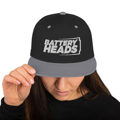 Sons of Battery® - E-MTB Brand & Community Schwarz/ Silber Battery Heads - Snapback-Cap E-Bike-Community