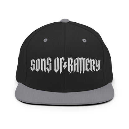 Sons of Battery® - E-MTB Brand & Community Schwarz/ Silber ROUGH - Snapback-Cap E-Bike-Community