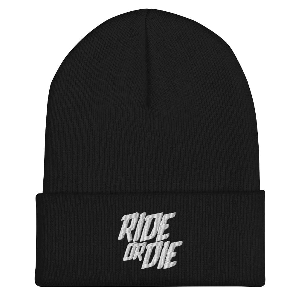 Sons of Battery® - E-MTB Brand & Community Schwarz Umgeschlagene Beanie - Ride or Die E-Bike-Community