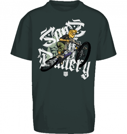 Sons of Battery® - E-MTB Brand & Community Shirt Bottle Green / S Shred or Alive Brush - Oversize ByB E-Bike-Community