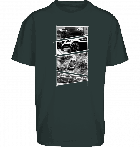 Sons of Battery® - E-MTB Brand & Community Shirt Bottle Green / XS Tesla Model Y Storyboard Shirt Oversized Shirt by Byb E-Bike-Community